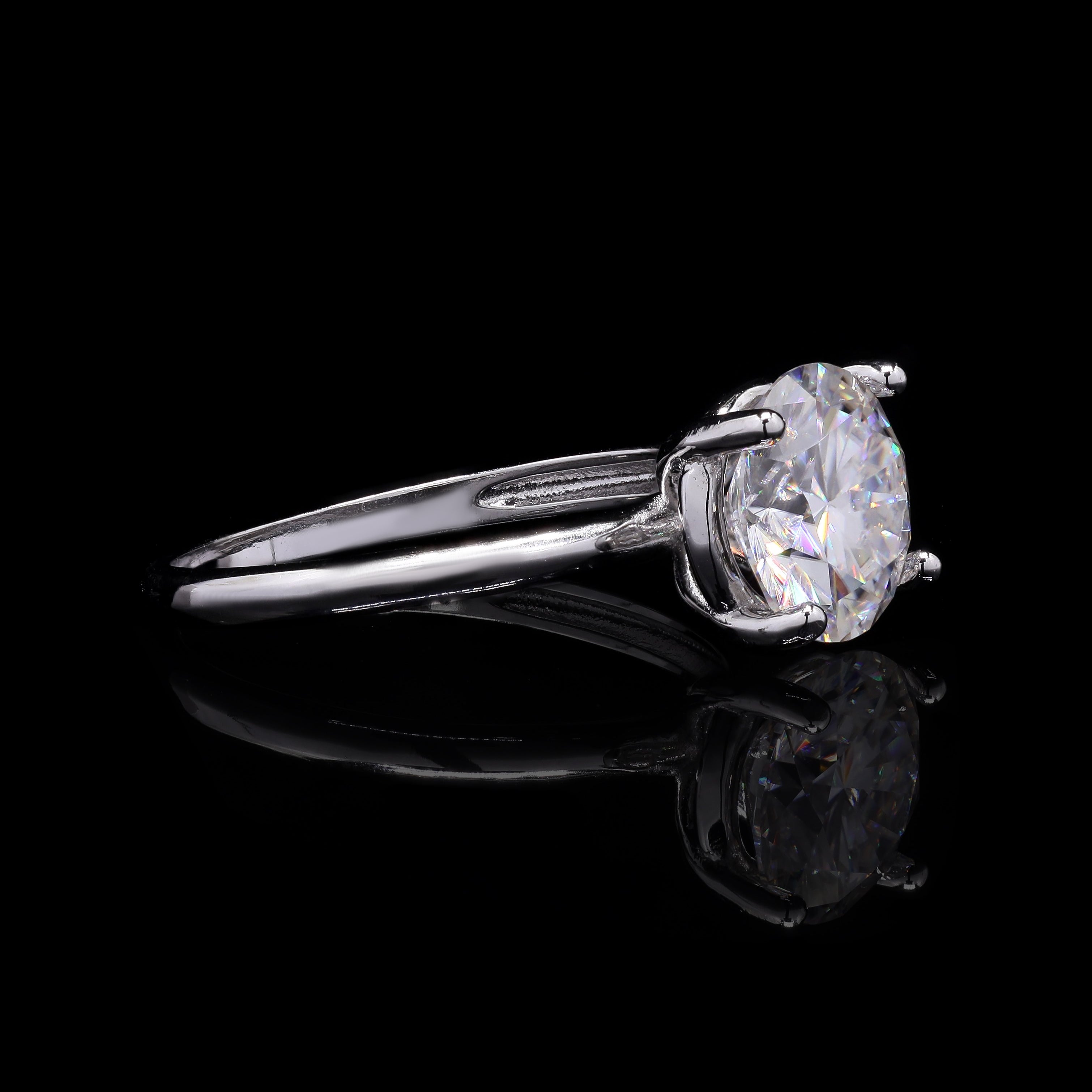 Classic Brilliance2.5ct Moissanite Solitaire Ring – Round Cut