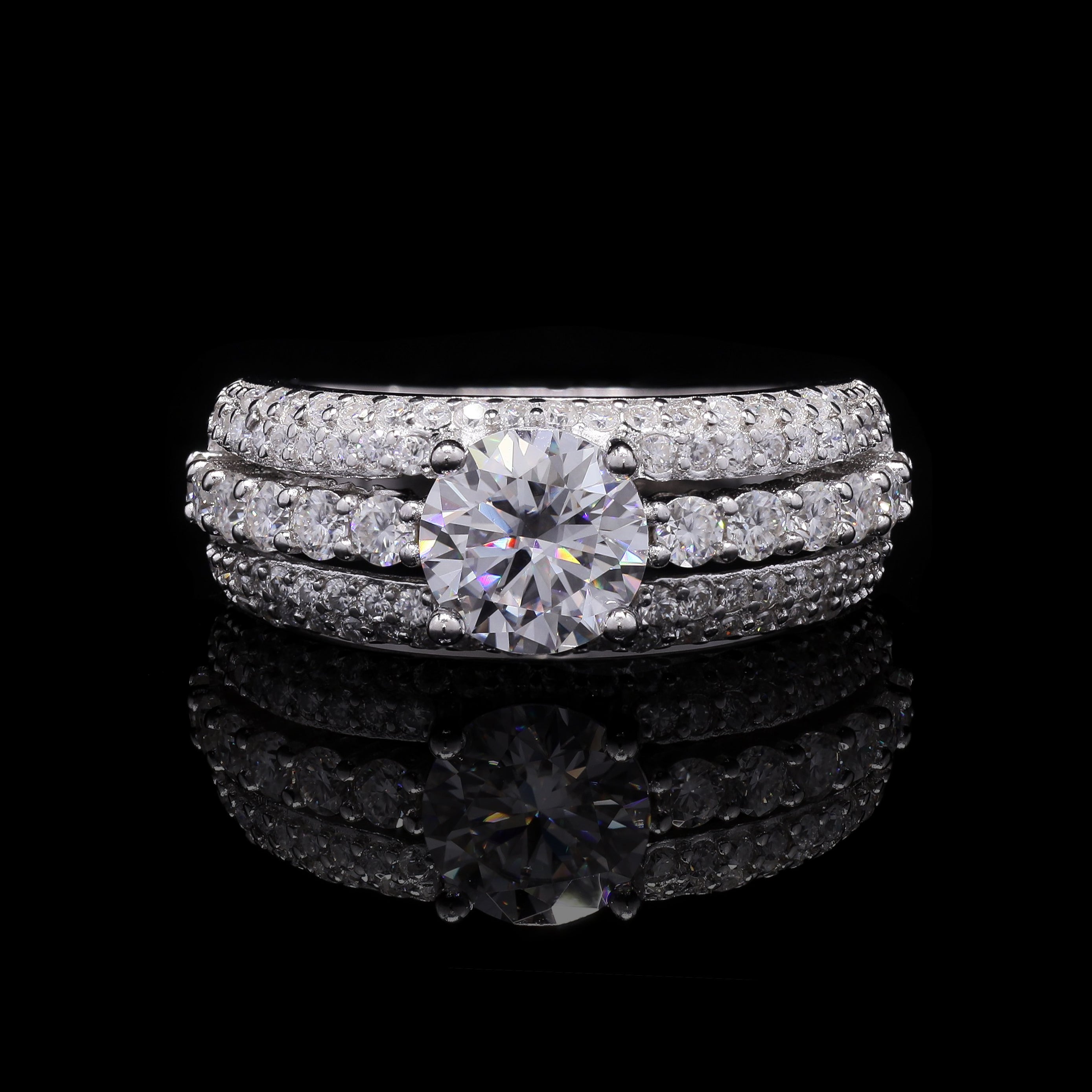 Radiant Elegance 1.82 CT Moissanite Engagement Ring