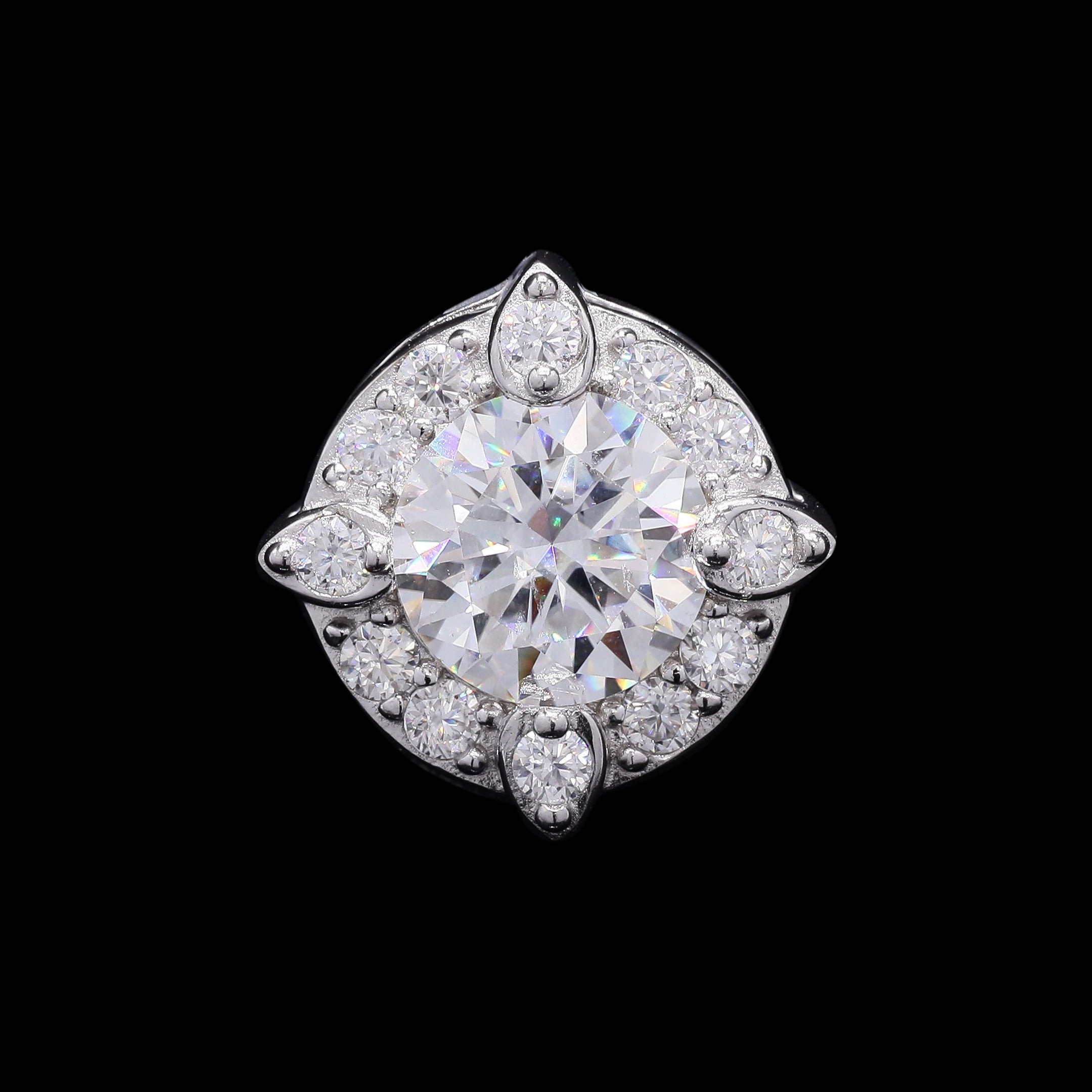 Rose Blossom Moissanite Dual-Tone Ring – 0.5ct - DEMO
