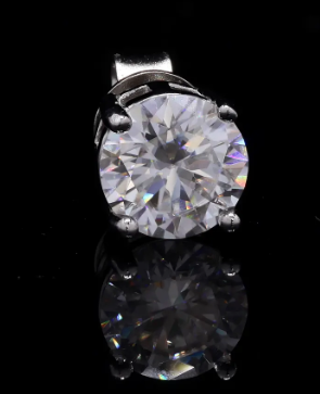 Pure Brilliance 2ct Moissanite Stud Earrings – Classic Round Cut Solitaire
